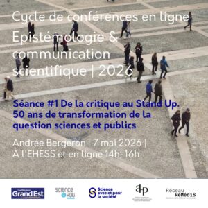 Cycle &eacute;pist&eacute;mologie et communication scientifique 2026 #1 : De la critique au Stand Up. 50 ans de transformation de la question sciences et publics