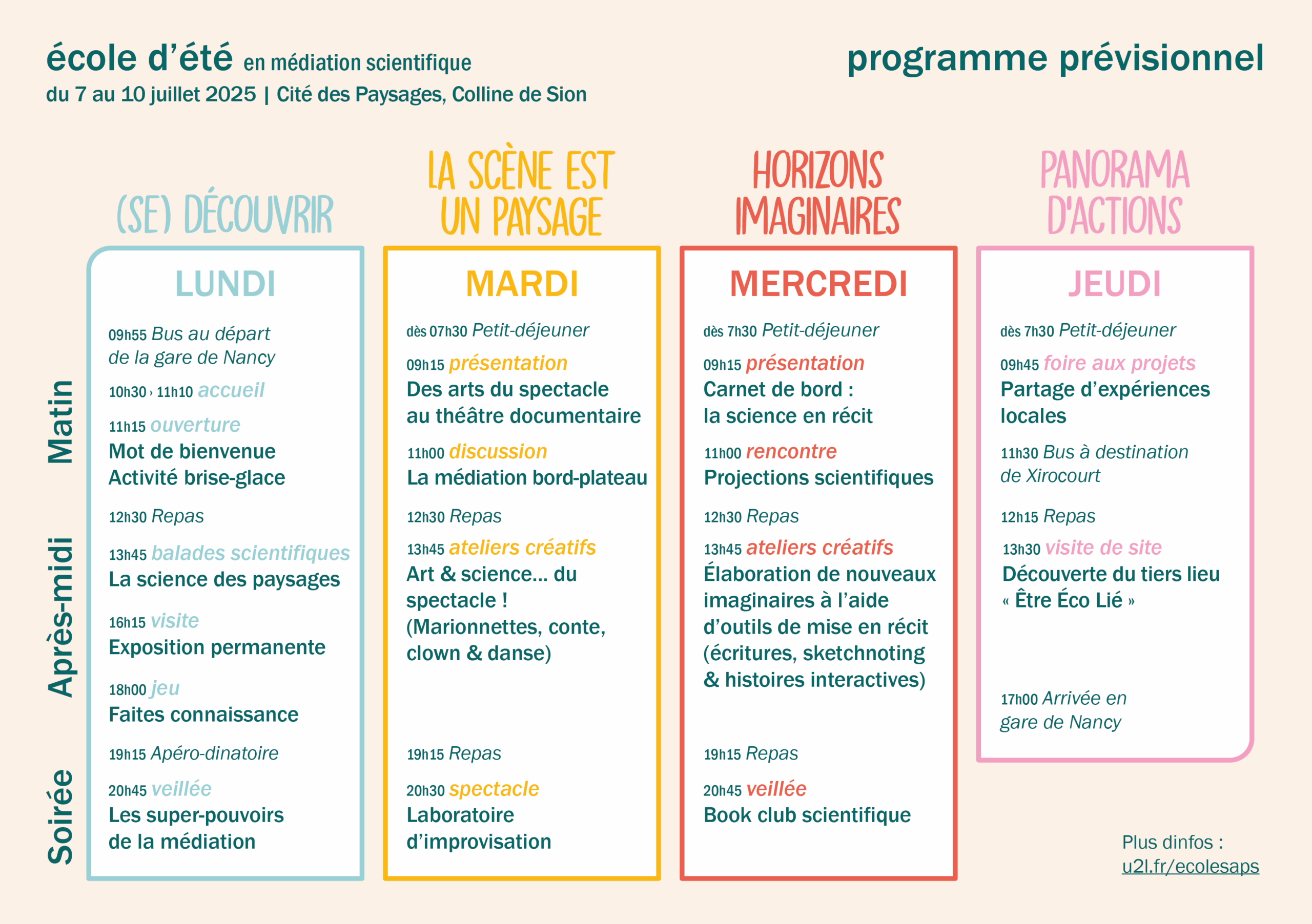 école d'été SAPS 2025 programme - juin 2025