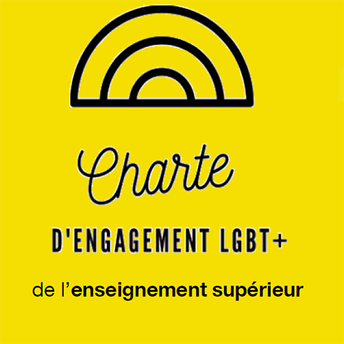 Logo de la charte d'engagement LGBT+ de l'enseignement supérieur de l'Autre cercle.