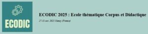 [Ecole thématique] ECODIC 2025, 3e édition