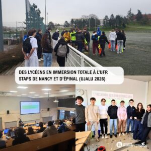 Des lyc&eacute;ens en immersion totale &agrave; l&rsquo;UFR STAPS de Nancy et d&rsquo;&Eacute;pinal (UJALU 2026)