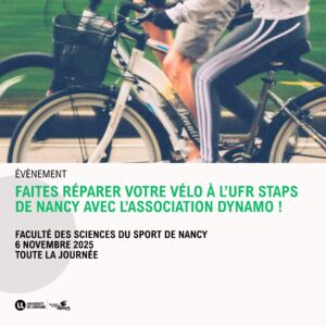 Faites réparer votre vélo à l’UFR STAPS de Nancy avec l’Association Dynamo !