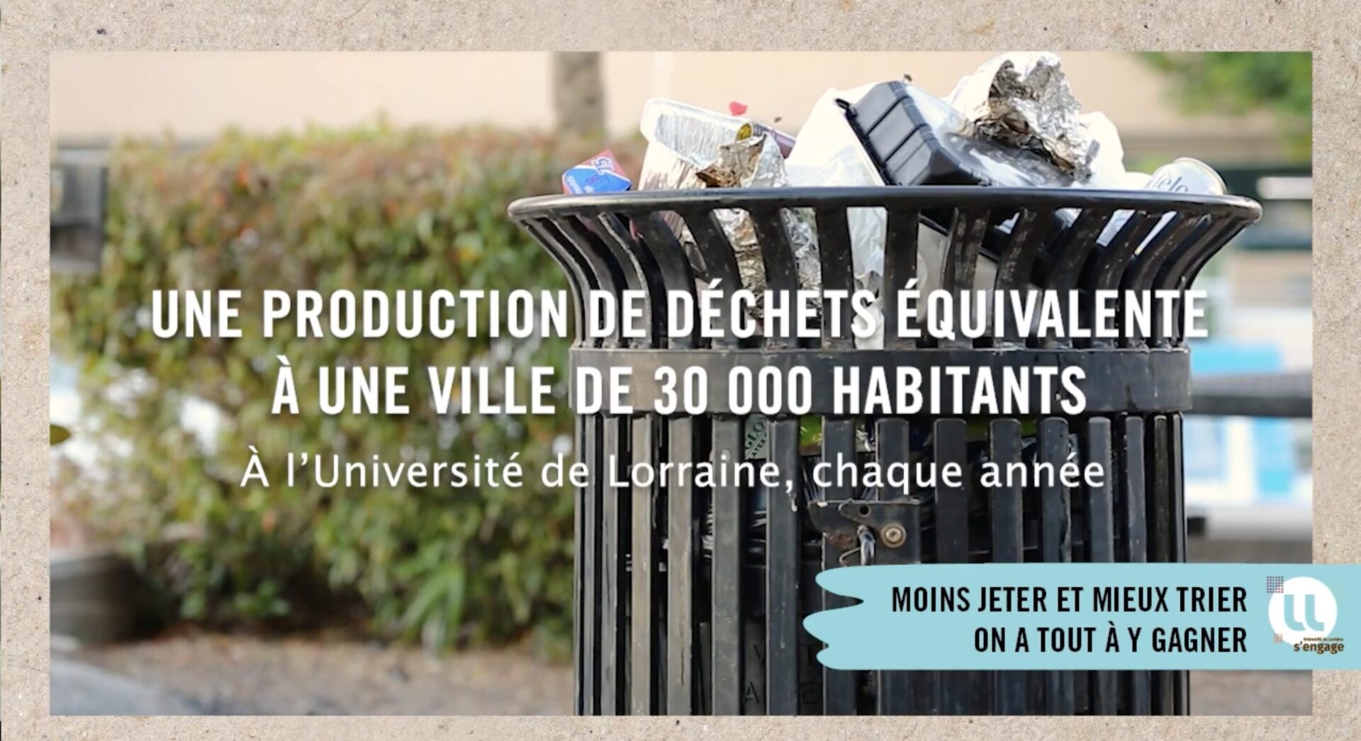 Lien vidéo YouTube : Moins jeter et mieux trier, on a tout à y gagner