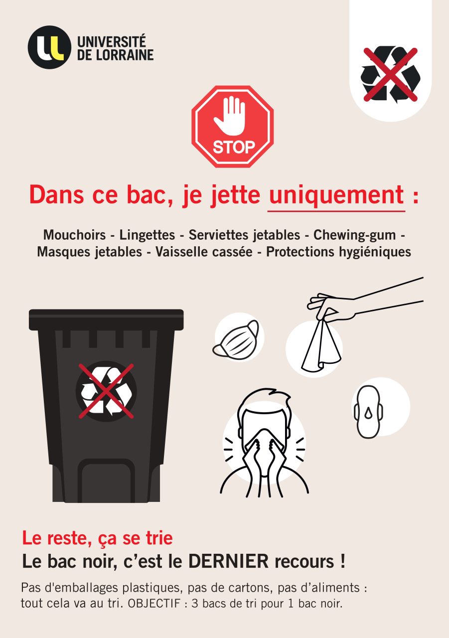 Affiche - tri bac noir à Metz