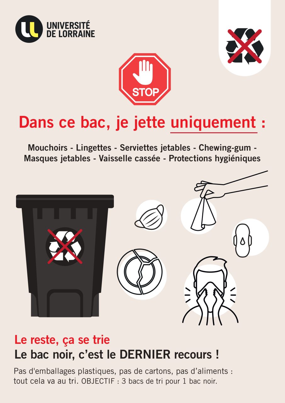 Affiche - tri bac noir à Nancy