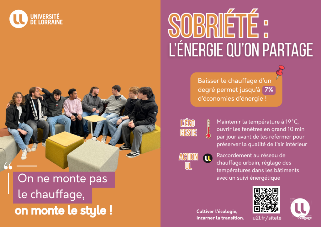 Affiche de la campagne de sobriété énergétique sur le chauffage