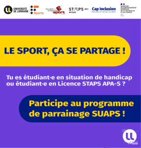 Parrainage SUAPS : ensemble, rendons le sport plus accessible