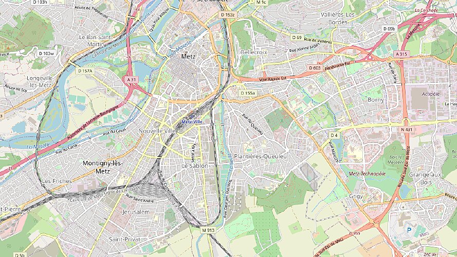 Map of Metz