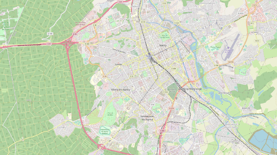Map of Nancy 