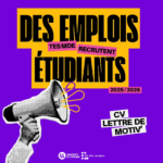 Tes MDE recrutent leurs futurs emplois étudiants pour l’année universitaire 2025/2026 !