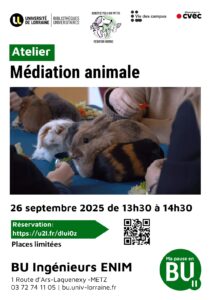 [Atelier] « Médiation animale » à la BU ENIM