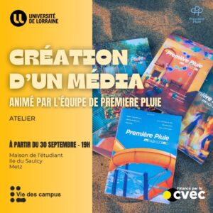 [Atelier] Création d&rsquo;un média &#8211; avec Première Pluie