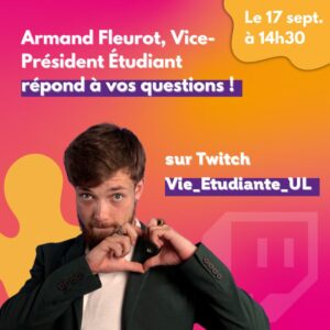 [Live Twitch] Vie étudiante : on en parle avec le Vice-Président Étudiant !