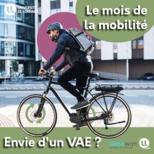 Un mois pour essayer le vélo à assistance électrique (VAE) à l’Université de Lorraine