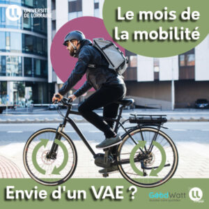 Un mois pour essayer le vélo à assistance électrique (VAE) à l’Université de Lorraine