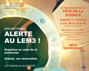 [Escape Game] Alerte au LEM3 : enquête au cœur de la recherche