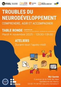 [Table ronde] Troubles du neurodéveloppement : comprendre, agir et accompagner, à la BU Santé
