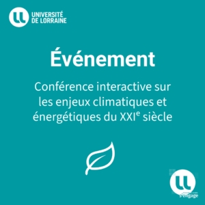 Conférence interactive sur les enjeux climatiques et énergétiques du XXIᵉ siècle