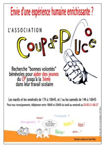 L&rsquo;association de soutien scolaire Coup de Pouce de Saint-Max recherche des bénévoles !