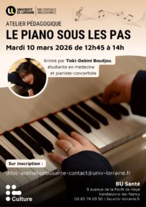 [Atelier] &laquo;&nbsp;Le piano sous les pas&nbsp;&raquo; &agrave; la BU Sant&eacute;