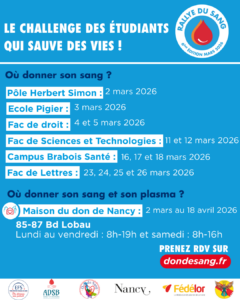 Rallye du sang 2026 &agrave; Nancy : une heure pour faire la diff&eacute;rence