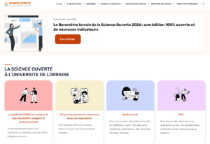 Un nouveau site web pour la Science Ouverte &agrave; l&rsquo;Universit&eacute; de Lorraine