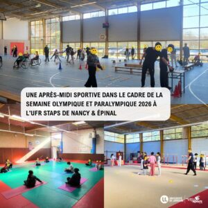 Une après-midi sportive dans le cadre de la Semaine Olympique et Paralympique 2026 à l’UFR STAPS de Nancy & Épinal