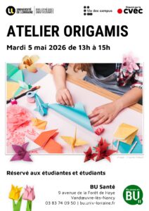 [Atelier] origamis &agrave; la BU Sant&eacute;