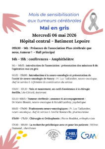 Mai en gris : journ&eacute;e de sensibilisation aux tumeurs c&eacute;r&eacute;brales