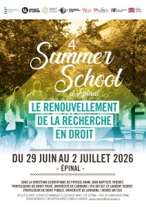 [4e Summer school d&rsquo;&Eacute;pinal] Le renouvellement de la recherche en droit