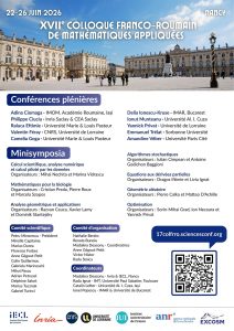 XXVII&egrave;me Colloque Franco-Roumain de Math&eacute;matiques Appliqu&eacute;es