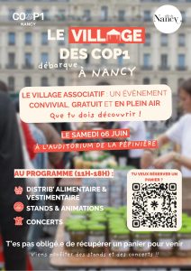 &laquo;&nbsp;Le Village des Cop1&nbsp;&raquo;&nbsp;d&eacute;barque &agrave; Nancy&nbsp;le samedi 06 juin &agrave; l&rsquo;auditorium du Parc de la P&eacute;pini&egrave;re&nbsp;
