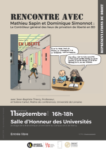 Rencontre avec Mathieu Sapin et Dominique Simonnot : le Contrôleur général des lieux de privation de liberté en BD