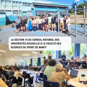 La section 74 du Conseil National des Universités accueillie à la Faculté des Sciences du Sport de Nancy