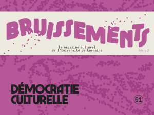 Bruissements : le nouveau magazine culturel de l’Université de Lorraine