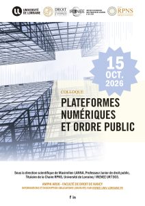 [Colloque Chaire RPNS] Plateformes num&eacute;riques et ordre public