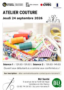 [Atelier] Couture &agrave; la BU Sant&eacute;