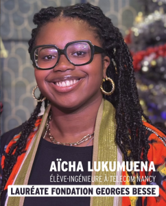 A&iuml;cha Lukumuena, &eacute;tudiante &agrave; TELECOM Nancy, laur&eacute;ate de la Fondation Georges Besse