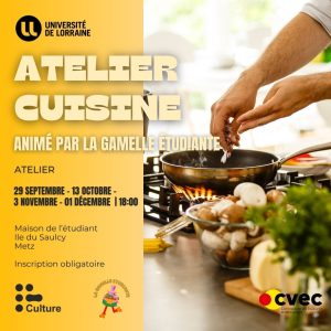 Atelier cuisine – animé par la Gamelle étudiante