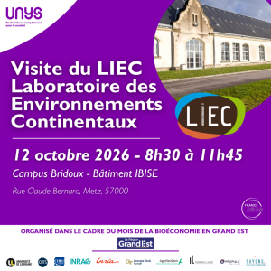 [MBGE2026] Visite Laboratoire LIEC &middot; Laboratoire Interdisciplinaire des Environnements Continentaux