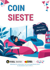 Un nouveau coin sieste &agrave; la m&eacute;diath&egrave;que du campus Artem