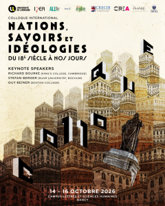 Colloque « Nations, Knowledge, Ideologies from the 18th century to Today »